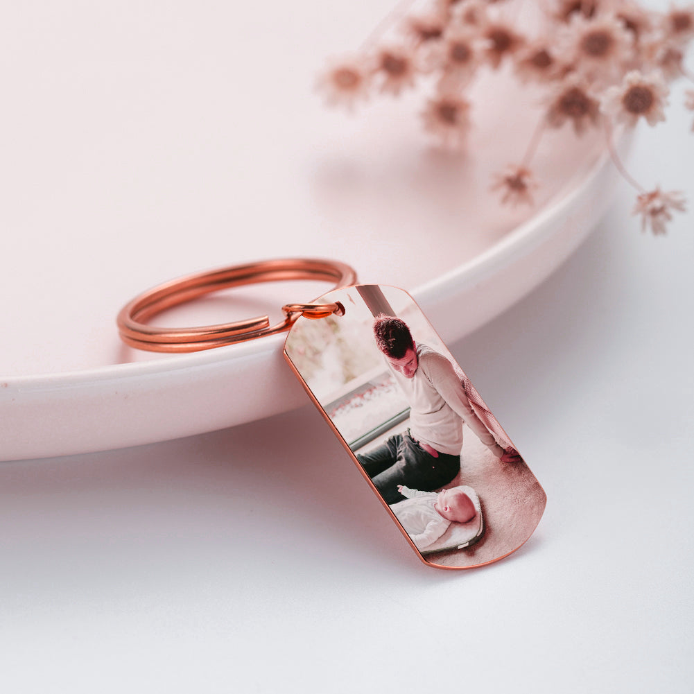 Personalized Photo Printed Metal Keychain