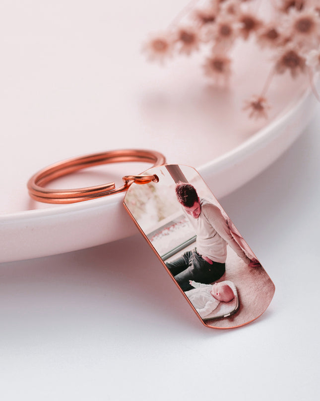 Personalized Photo Printed Metal Keychain