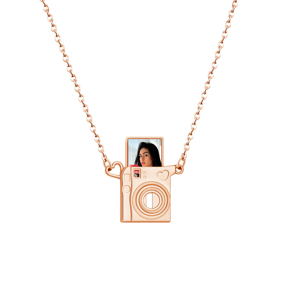 Personalized Polaroid Camera Photo Necklace