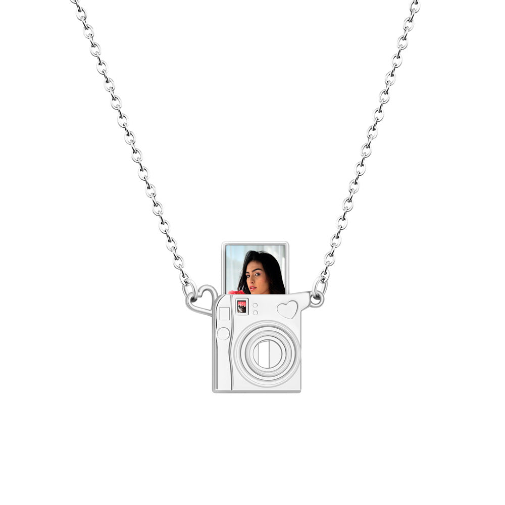 Personalized Polaroid Camera Photo Necklace