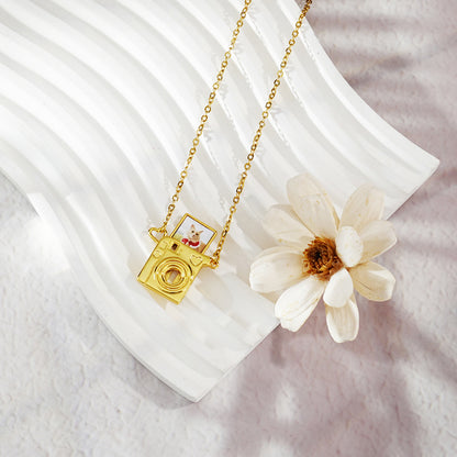 Personalized Polaroid Camera Photo Necklace