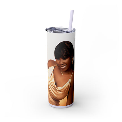 Chic Skinny Tumbler with Straw, 20oz | Stylish Drinkware for Every Occasion, Perfect Gift for Friends, Summer Vibes, Home & Office Decor