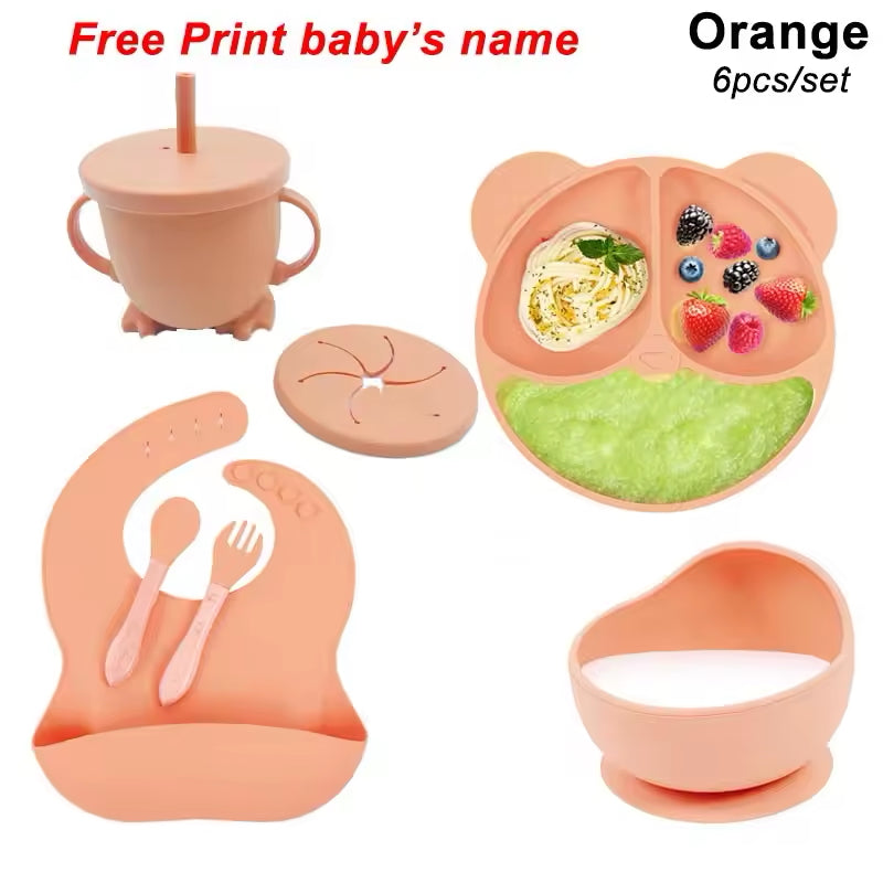 Custom Baby Bibs and Feeding Set 6pcs