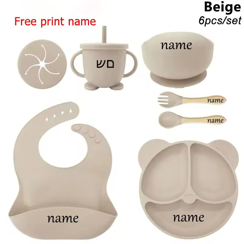 Custom Baby Bibs and Feeding Set 6pcs