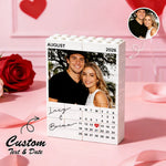 King And Queen Custom Couples Photo How Luck We Are - Personalized Photo Rectangle Building Brick