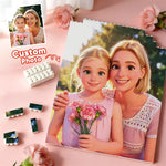 King And Queen Custom Couples Photo How Luck We Are - Personalized Photo Rectangle Building Brick