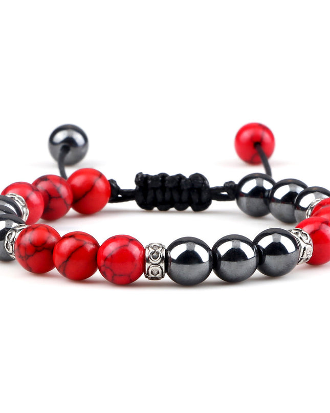 Haematite Yoga Bracelet Couple Woven Hand Strap
