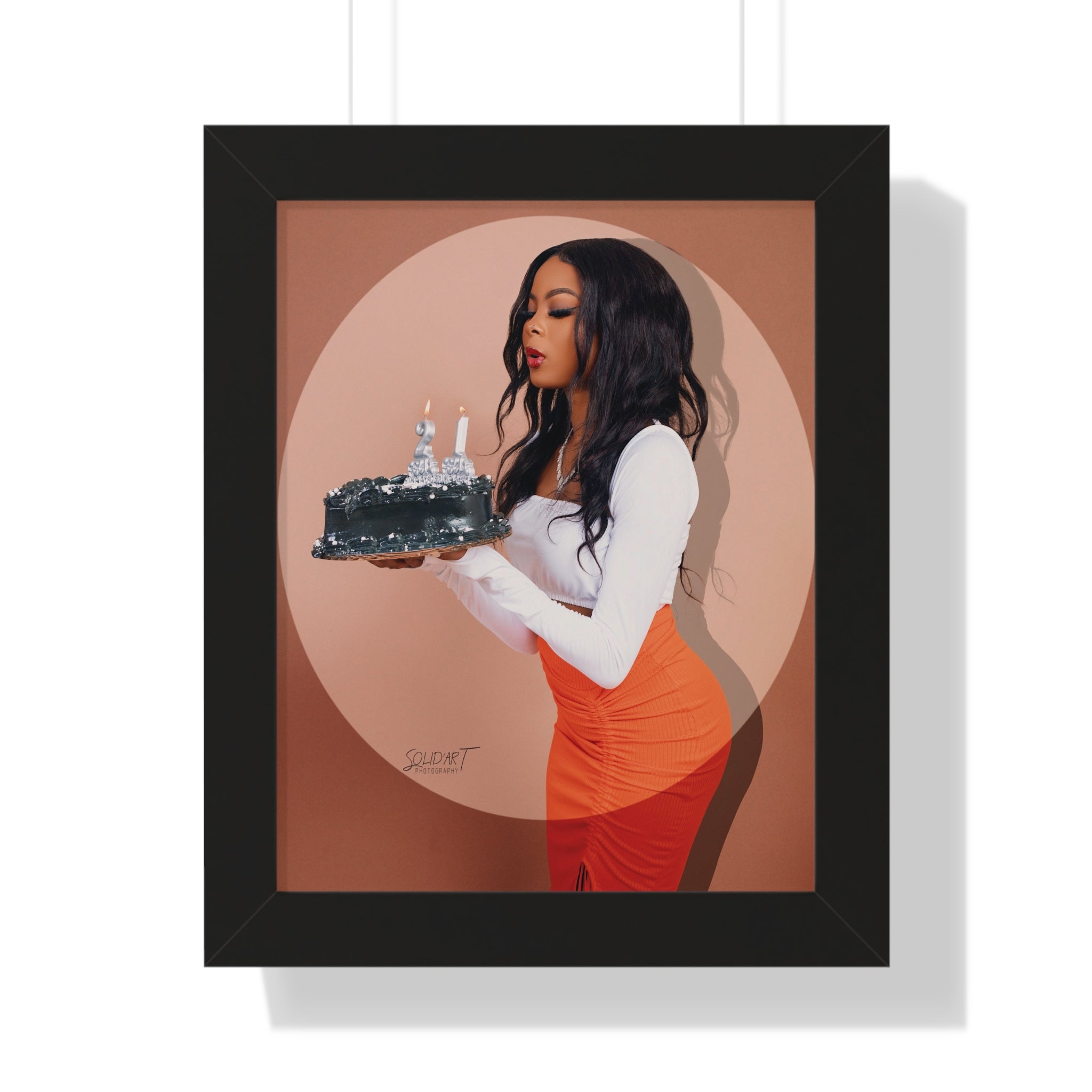 Chic Framed Vertical Poster, Home Decor, Wall Art, Modern Elegance, Birthday Gift, Stylish Artwork