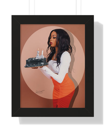 Chic Framed Vertical Poster, Home Decor, Wall Art, Modern Elegance, Birthday Gift, Stylish Artwork