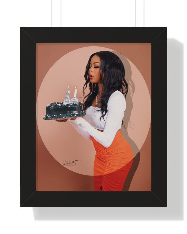 Chic Framed Vertical Poster, Home Decor, Wall Art, Modern Elegance, Birthday Gift, Stylish Artwork