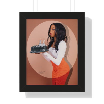 Chic Framed Vertical Poster, Home Decor, Wall Art, Modern Elegance, Birthday Gift, Stylish Artwork
