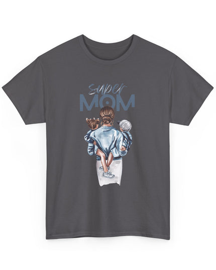 Super Mom Unisex Heavy Cotton Tee, Gift for Mothers Day