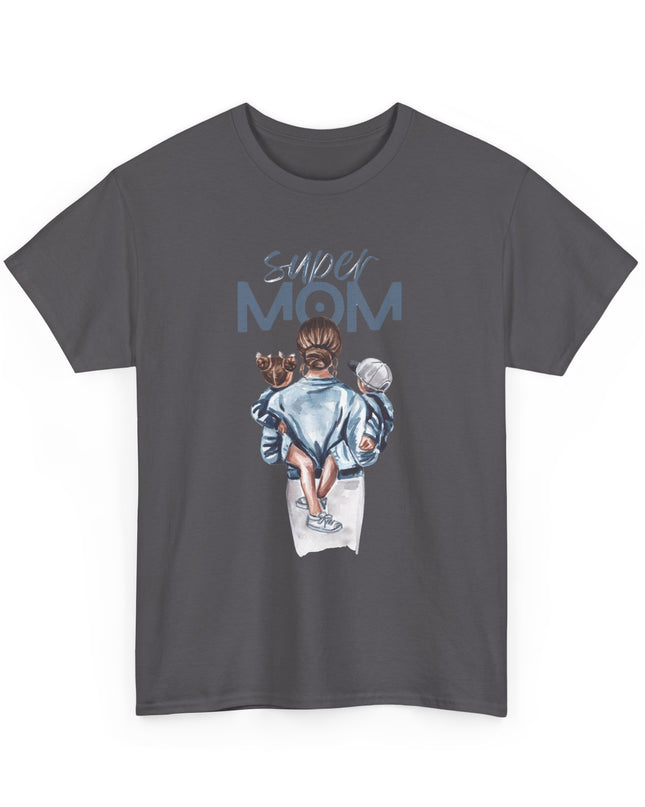 Super Mom Unisex Heavy Cotton Tee, Gift for Mothers Day