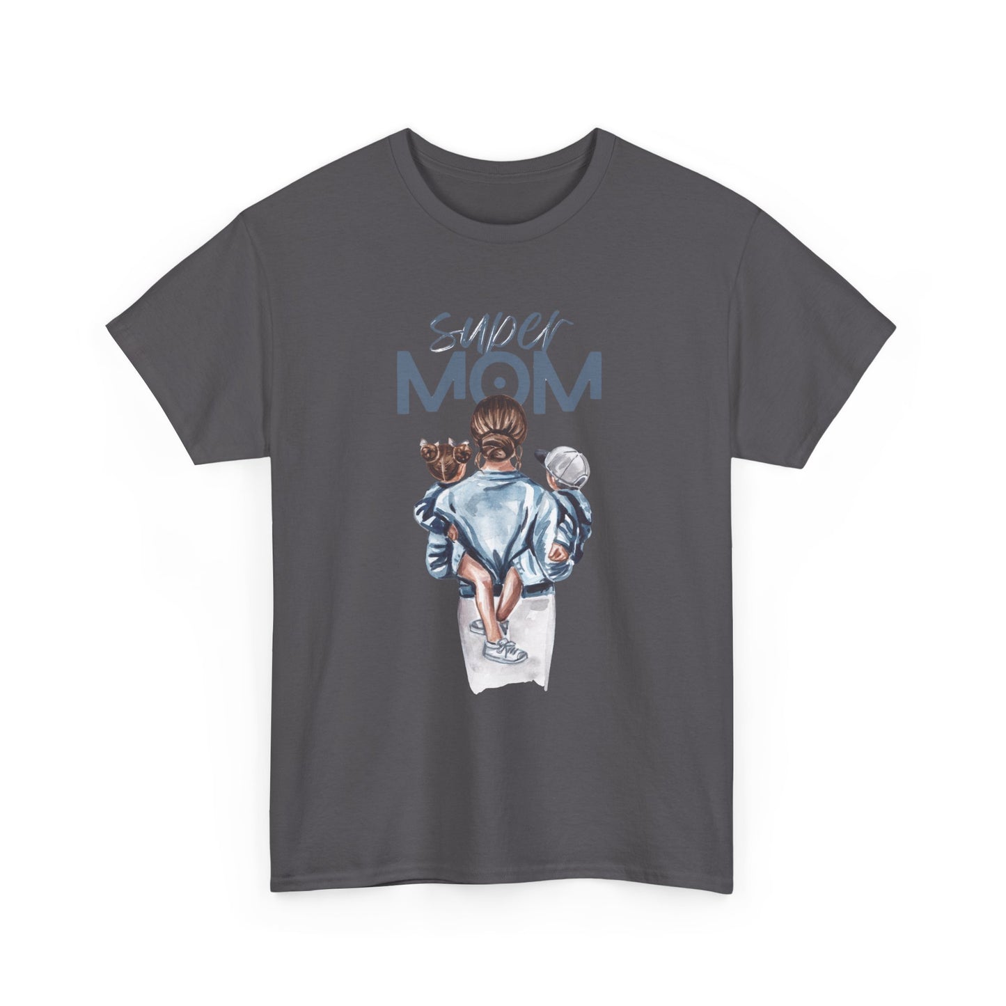 Super Mom Unisex Heavy Cotton Tee, Gift for Mothers Day