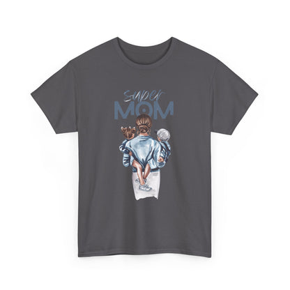 Super Mom Unisex Heavy Cotton Tee, Gift for Mothers Day