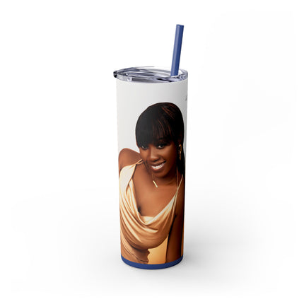 Chic Skinny Tumbler with Straw, 20oz | Stylish Drinkware for Every Occasion, Perfect Gift for Friends, Summer Vibes, Home & Office Decor