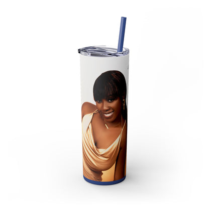 Chic Skinny Tumbler with Straw, 20oz | Stylish Drinkware for Every Occasion, Perfect Gift for Friends, Summer Vibes, Home & Office Decor