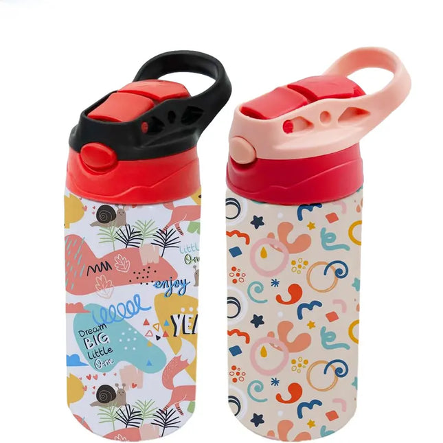 12 oz Sublimation Tumbler Stainless Steel  for kids Thermos Water Bottles for School,Milk, Juice, Drinks