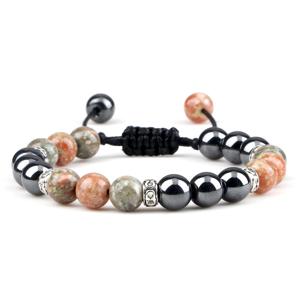 Haematite Yoga Bracelet Couple Woven Hand Strap