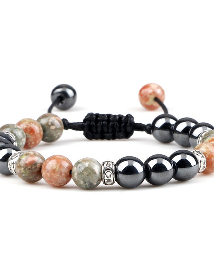 Haematite Yoga Bracelet Couple Woven Hand Strap