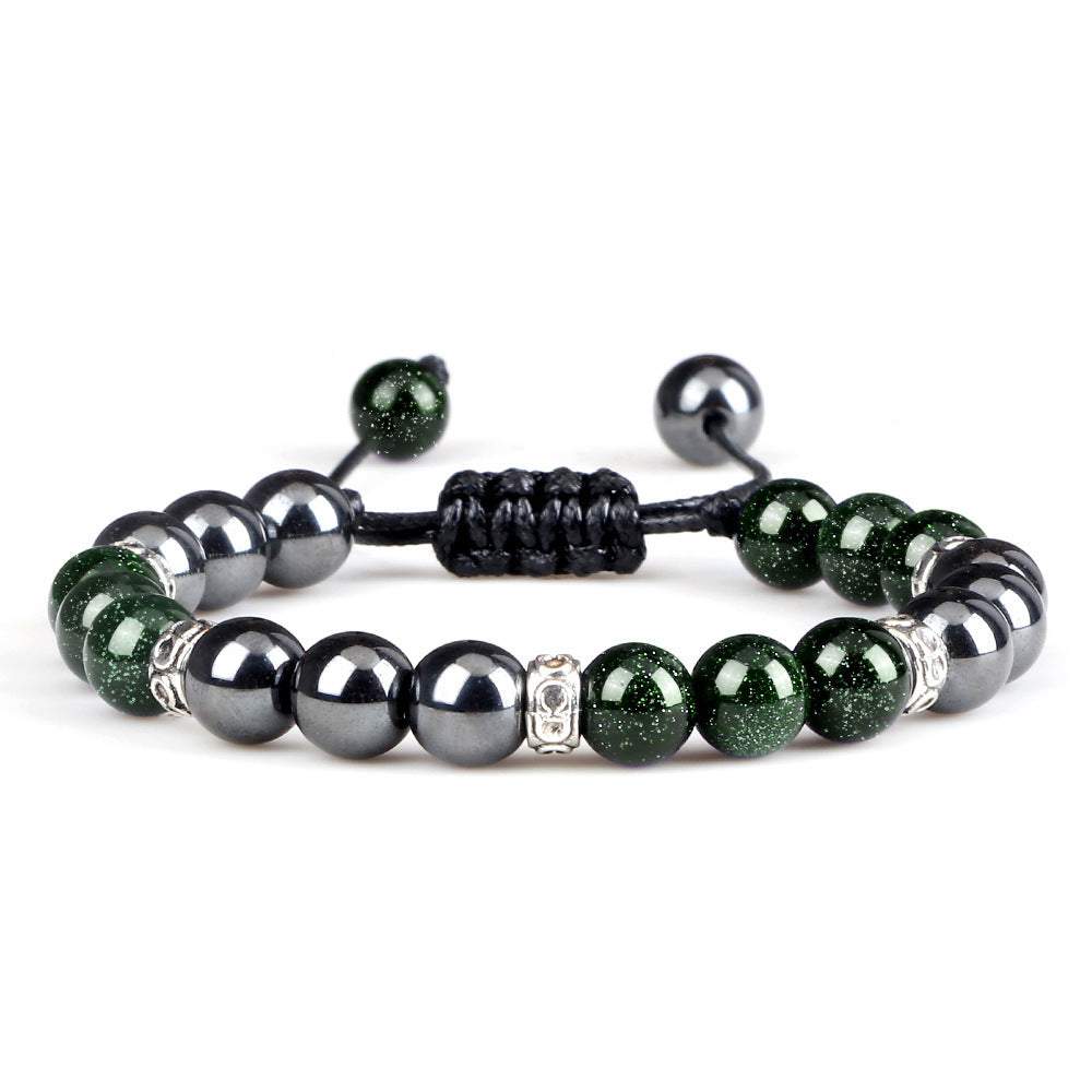 Haematite Yoga Bracelet Couple Woven Hand Strap