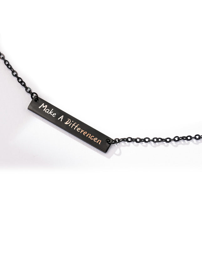 Stainless Steel Horizontal Bar Necklace