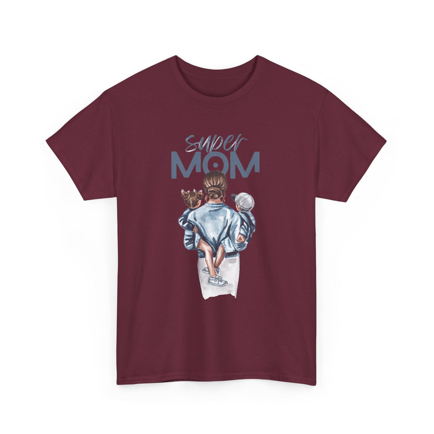 Super Mom Unisex Heavy Cotton Tee, Gift for Mothers Day
