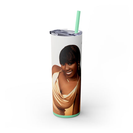 Chic Skinny Tumbler with Straw, 20oz | Stylish Drinkware for Every Occasion, Perfect Gift for Friends, Summer Vibes, Home & Office Decor