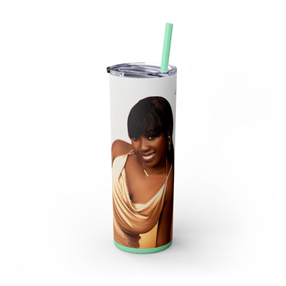 Chic Skinny Tumbler with Straw, 20oz | Stylish Drinkware for Every Occasion, Perfect Gift for Friends, Summer Vibes, Home & Office Decor