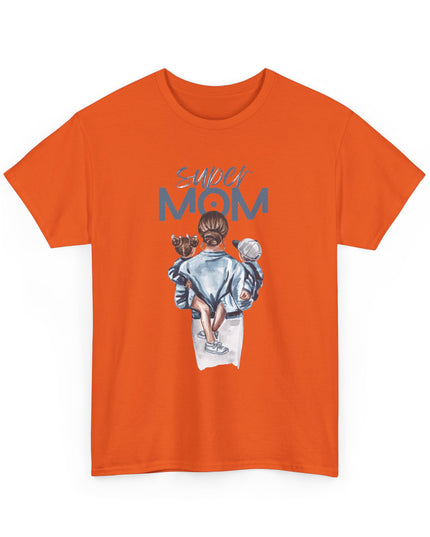 Super Mom Unisex Heavy Cotton Tee, Gift for Mothers Day
