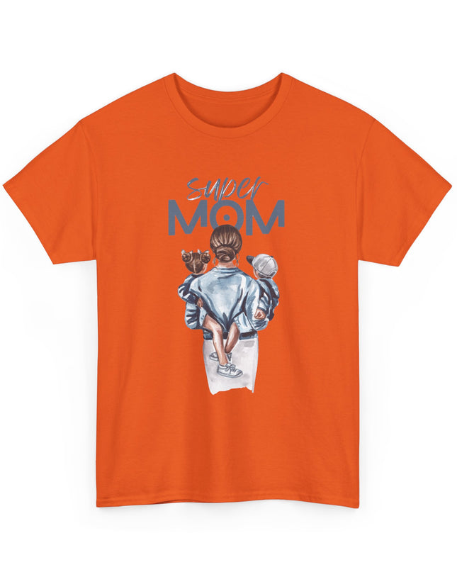 Super Mom Unisex Heavy Cotton Tee, Gift for Mothers Day