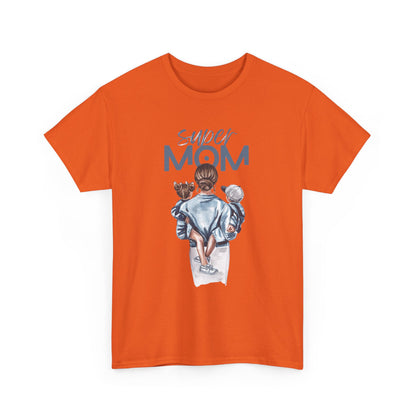 Super Mom Unisex Heavy Cotton Tee, Gift for Mothers Day