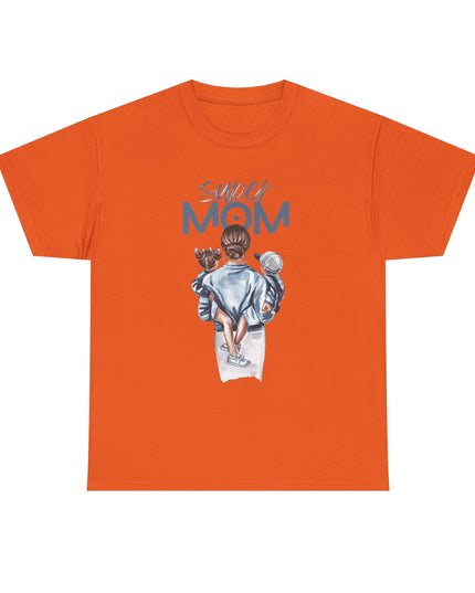 Super Mom Unisex Heavy Cotton Tee, Gift for Mothers Day