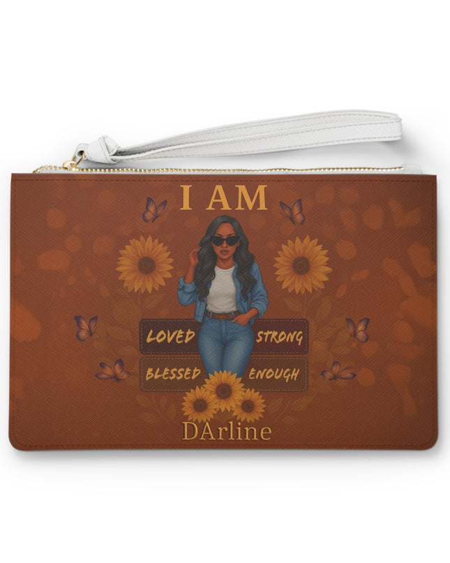 Empowered Woman Clutch Bag, Inspirational Gift, Fashion Accessory, Motivational Pouch, Birthday Gift, Confidence Bag