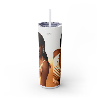 Chic Skinny Tumbler with Straw, 20oz | Stylish Drinkware for Every Occasion, Perfect Gift for Friends, Summer Vibes, Home & Office Decor