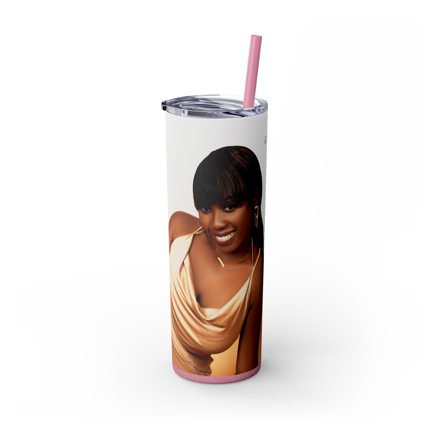 Chic Skinny Tumbler with Straw, 20oz | Stylish Drinkware for Every Occasion, Perfect Gift for Friends, Summer Vibes, Home & Office Decor