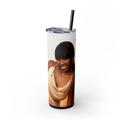 Chic Skinny Tumbler with Straw, 20oz | Stylish Drinkware for Every Occasion, Perfect Gift for Friends, Summer Vibes, Home & Office Decor