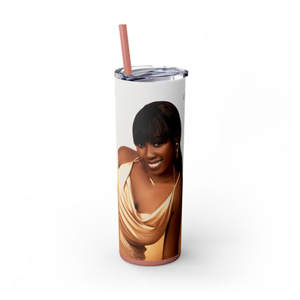 Chic Skinny Tumbler with Straw, 20oz | Stylish Drinkware for Every Occasion, Perfect Gift for Friends, Summer Vibes, Home & Office Decor