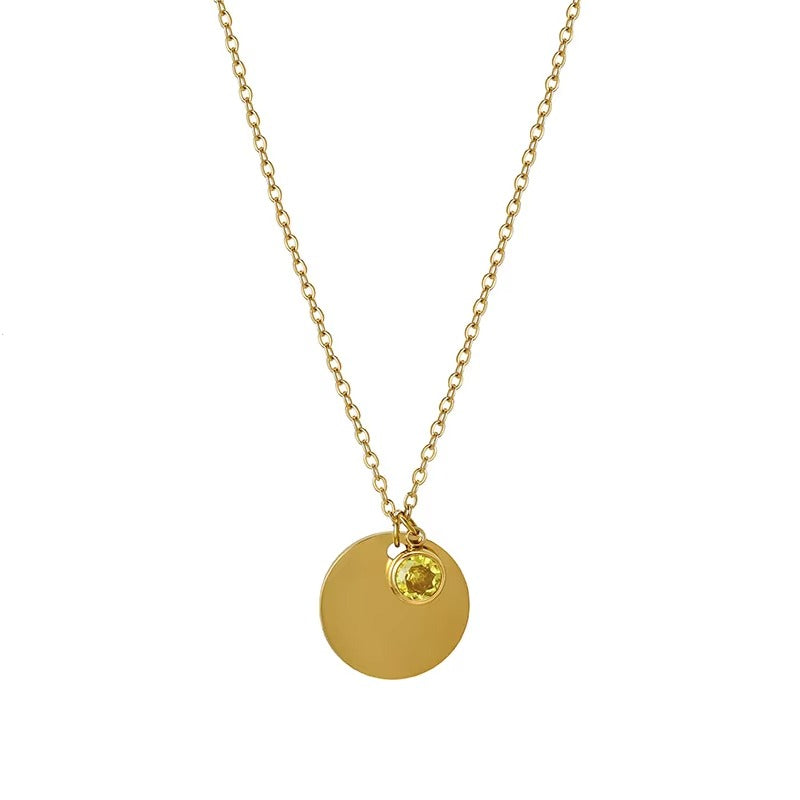Birthstone Name Necklace Personalized Gifts for Women Jewelry