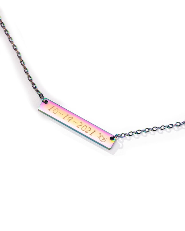 Stainless Steel Horizontal Bar Necklace