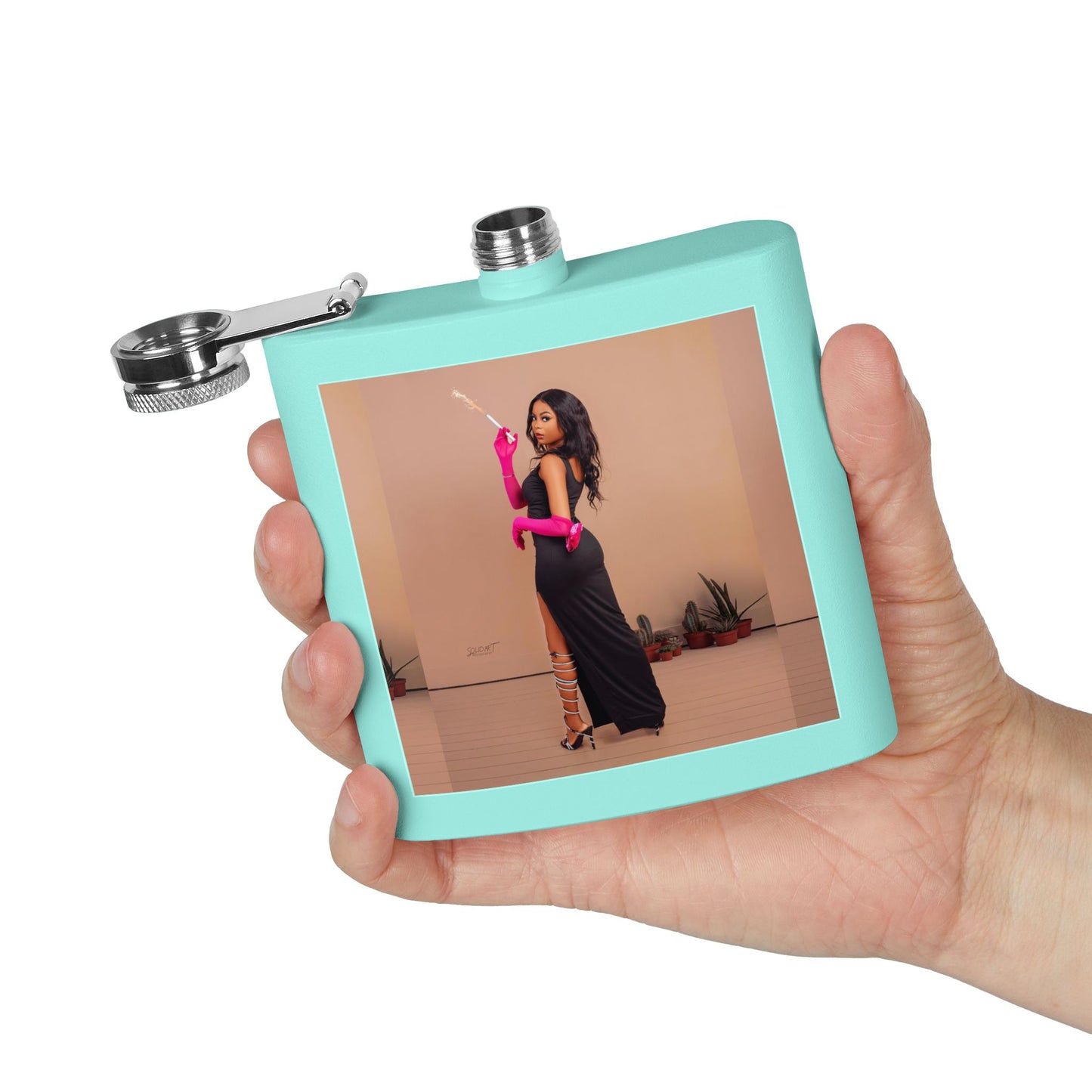 Chic Stainless Steel Flask, 6oz | Stylish Drinkware, Perfect for Parties, Gifts, Weddings, Hip Flasks, Travel