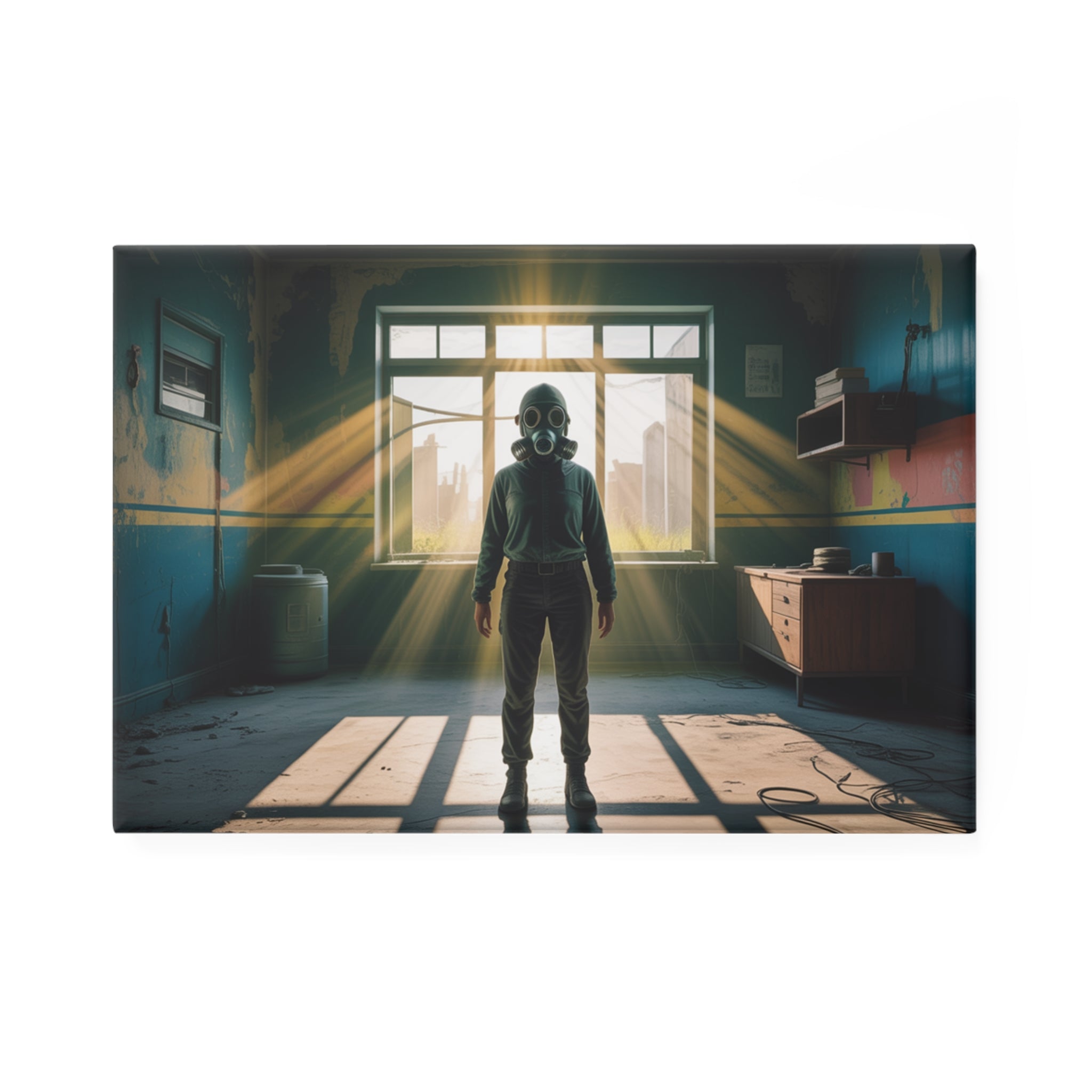 Apocalyptic Gas Mask Button Magnet, Unique Gift for Collectors, Home Decor, Cool Wall Art, Sci-Fi Themed Fridge Decor