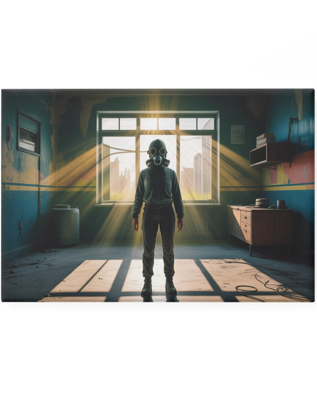 Apocalyptic Gas Mask Button Magnet, Unique Gift for Collectors, Home Decor, Cool Wall Art, Sci-Fi Themed Fridge Decor