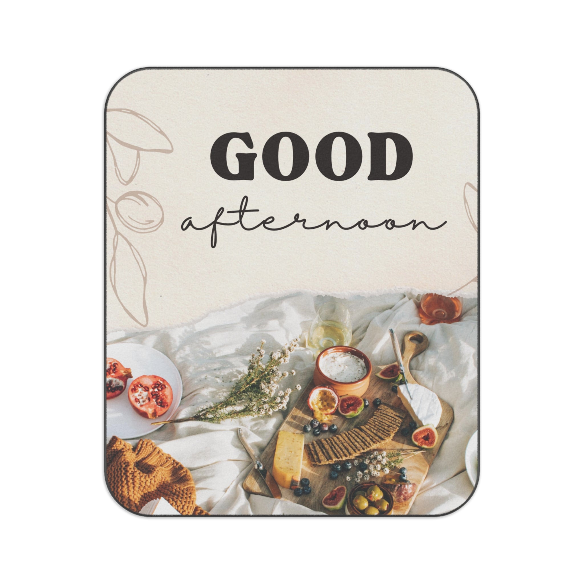 Good Afternoon Picnic Blanket, Outdoor Blanket, Camping Blanket, Summer Blanket, Gift for Friends, Cozy Blanket