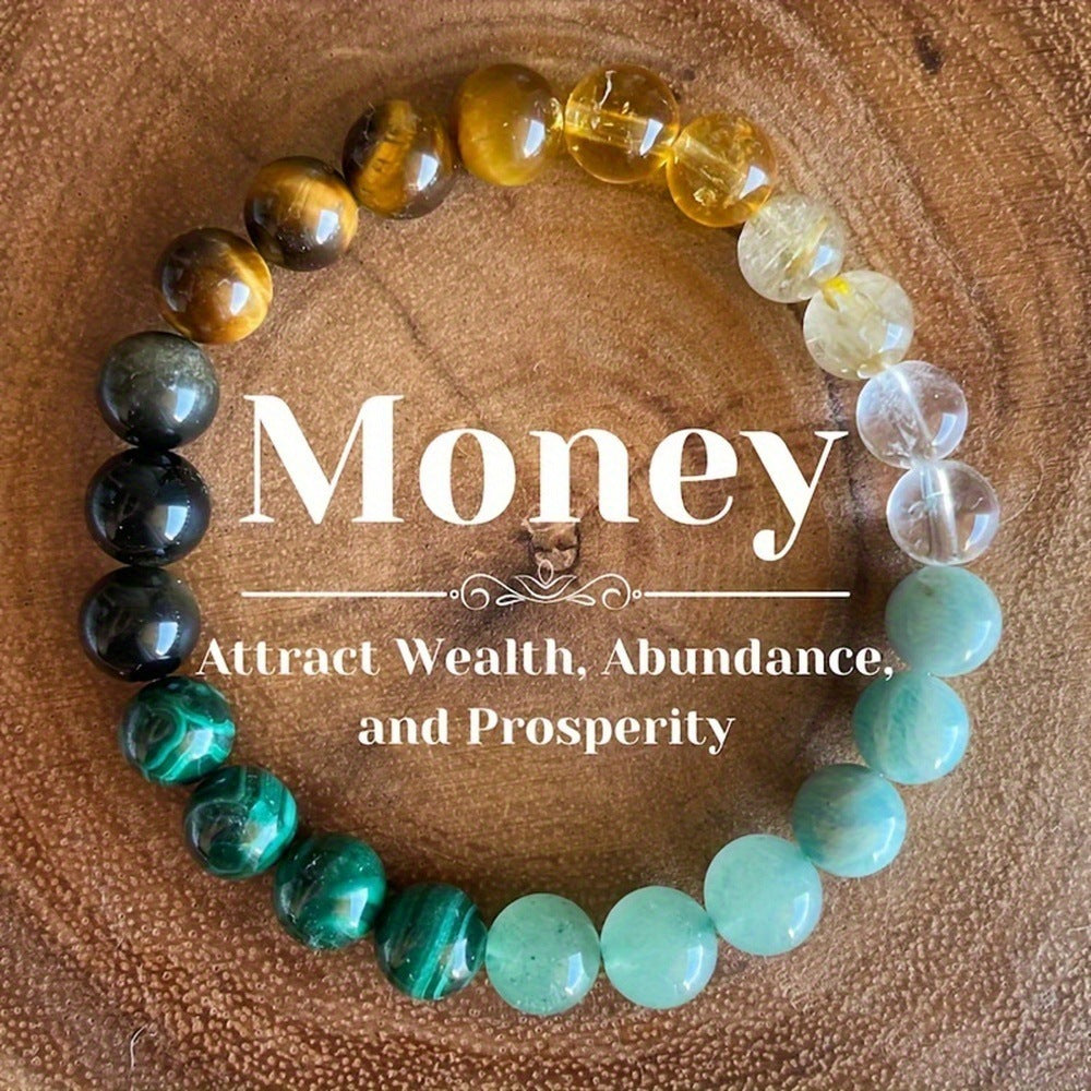 Universal Natural Stone Bracelet Citrine Dongling Stone Malachite Bracelet