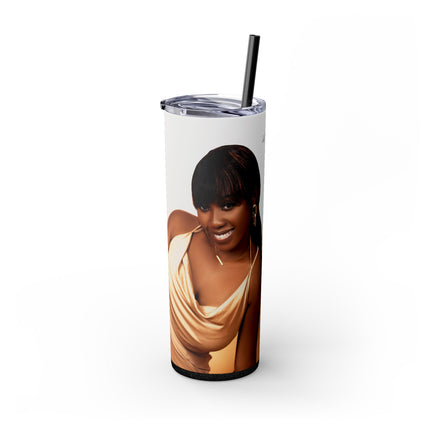 Chic Skinny Tumbler with Straw, 20oz | Stylish Drinkware for Every Occasion, Perfect Gift for Friends, Summer Vibes, Home & Office Decor