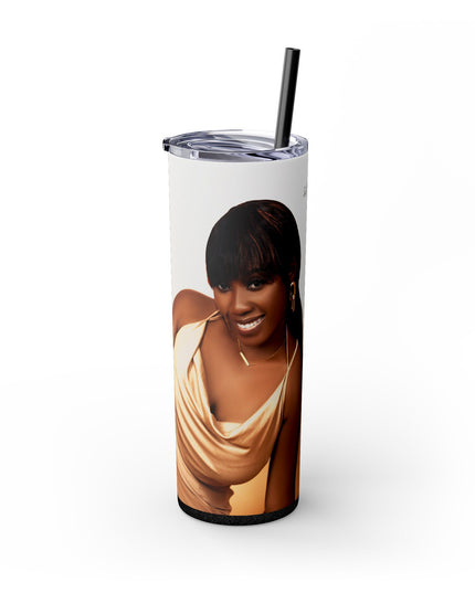 Chic Skinny Tumbler with Straw, 20oz | Stylish Drinkware for Every Occasion, Perfect Gift for Friends, Summer Vibes, Home & Office Decor