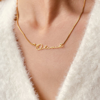 Personalized Stainless Steel Name Necklace with Box