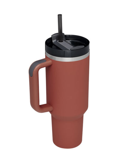 40 Oz Tumbler With Handle Straw Insulated, Stainless Steel Spill Proof Vacuum   For Car Gym Office Travel (No photo)