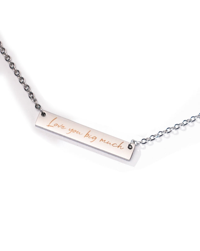 Stainless Steel Horizontal Bar Necklace